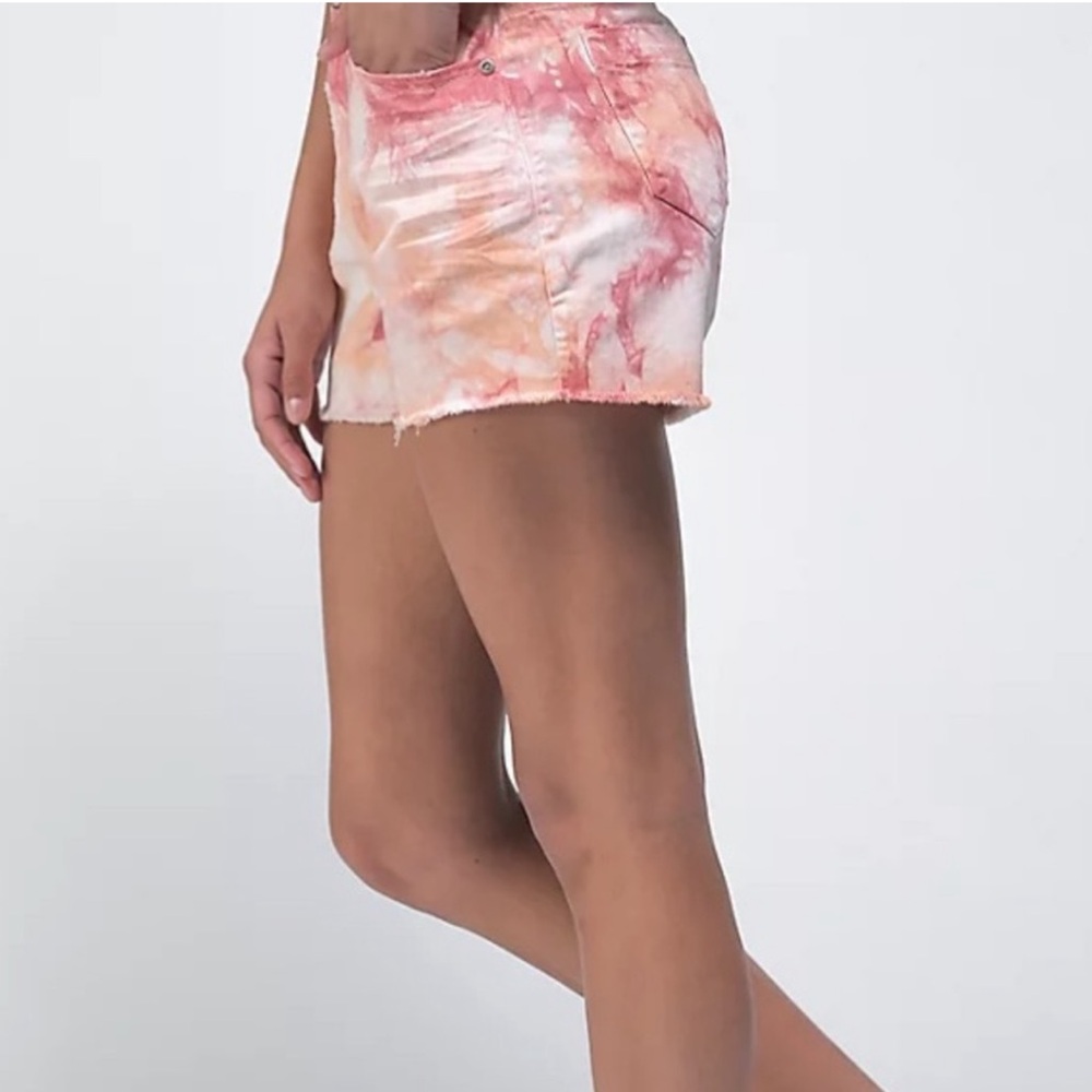 UNIONBAY Callie High Rise Tie‎ Dye Pink Orange Shorts Junior Size 11 - Picture 3 of 15
